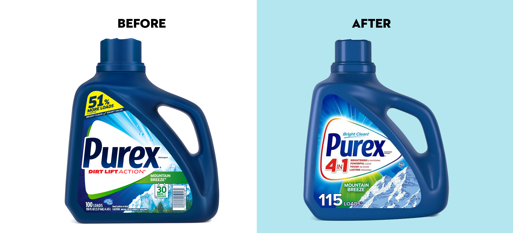 Purex Laundry Detergent packaging design