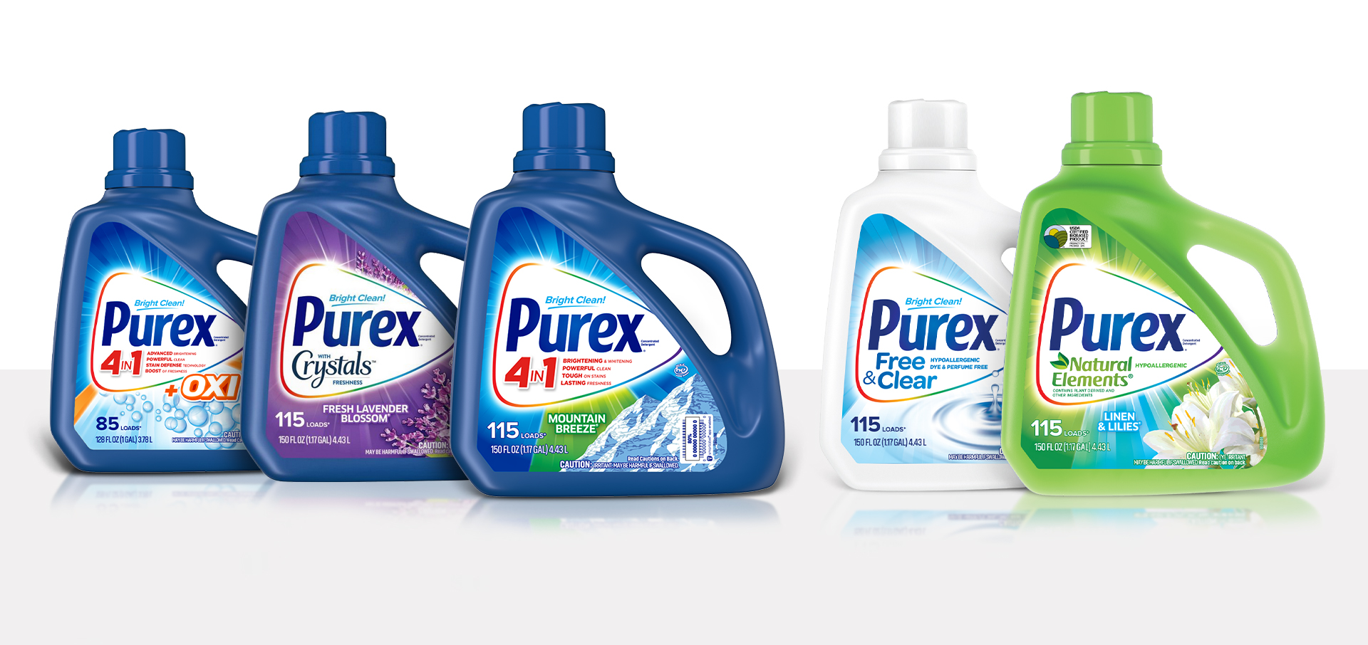 Purex Laundry Detergent Family Line up